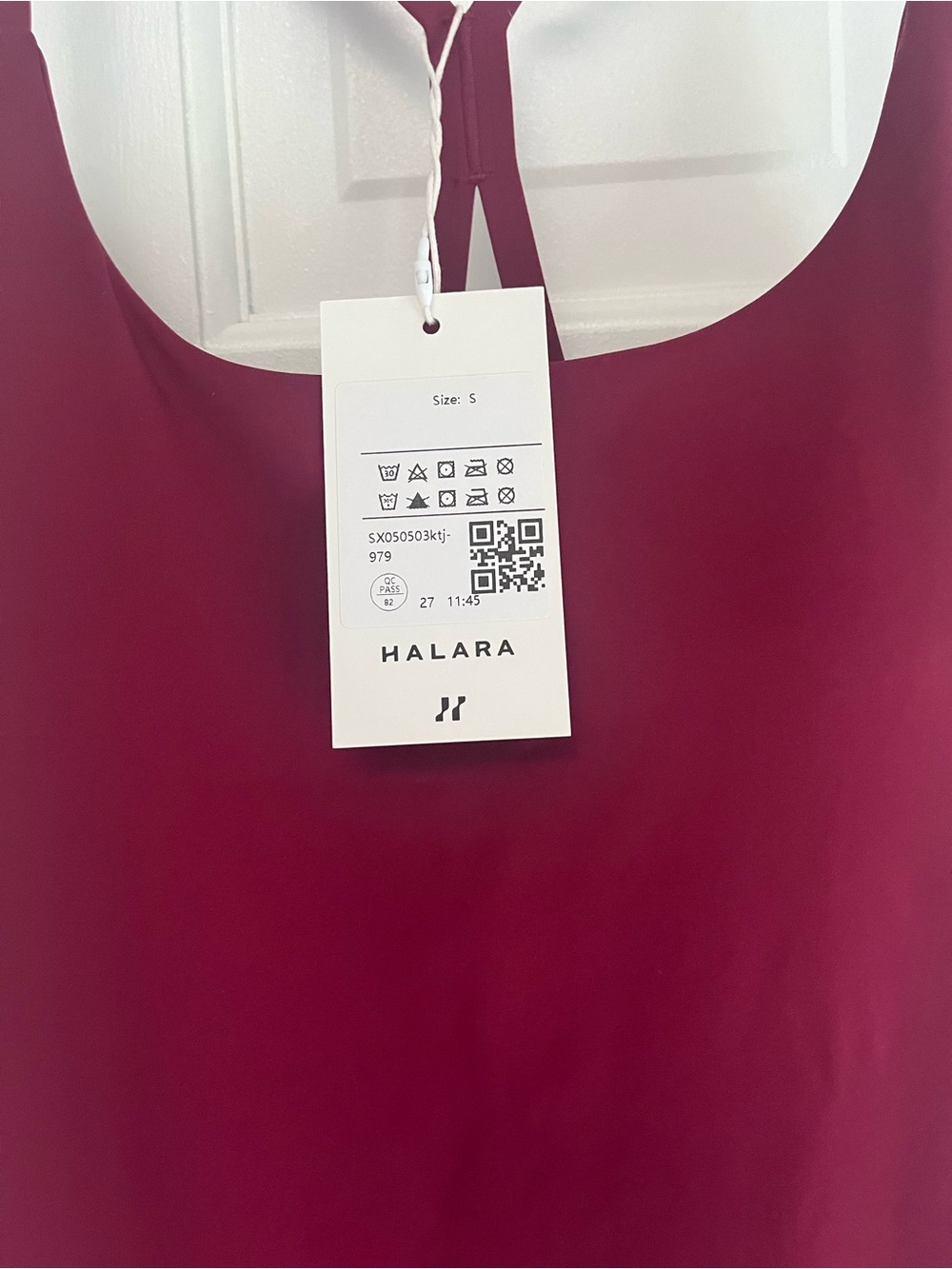 Halara Burgundy 2-in-1 Racerback Active Dress Built In Shorts S NWT - Picture 2 of 4